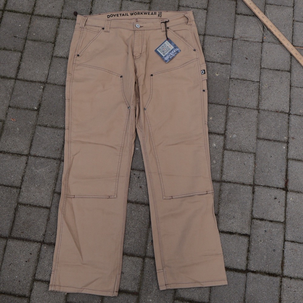 Dovetail Workwear Anna Task Pants Women's 18/32 (Actual 36x30) Brown Canvas NWT